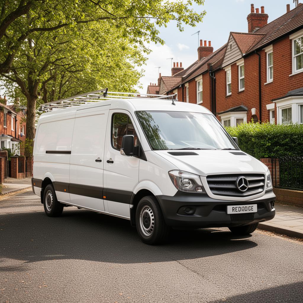 Plumbingandgo work van on a residential Redbridge street